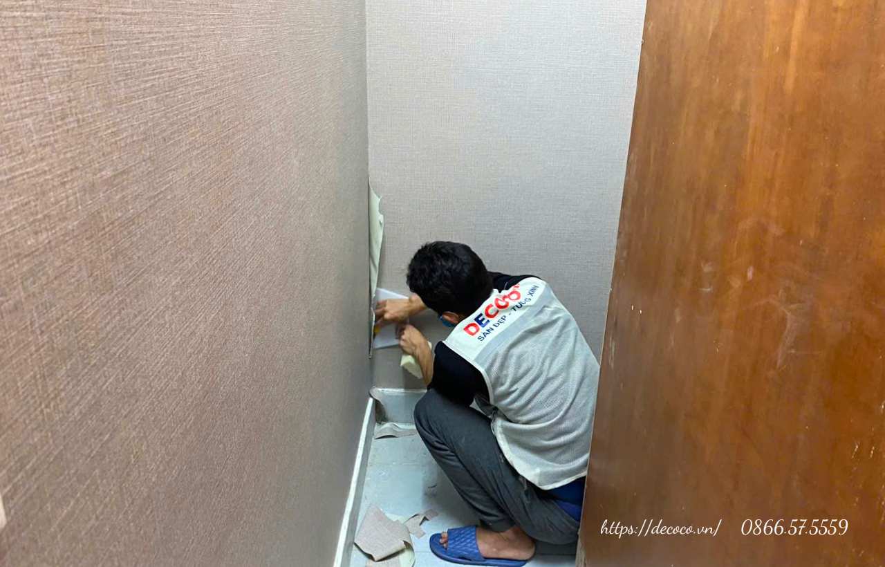 thợ dán giấy dán tường chung cư tại Quận 6, TPHCM