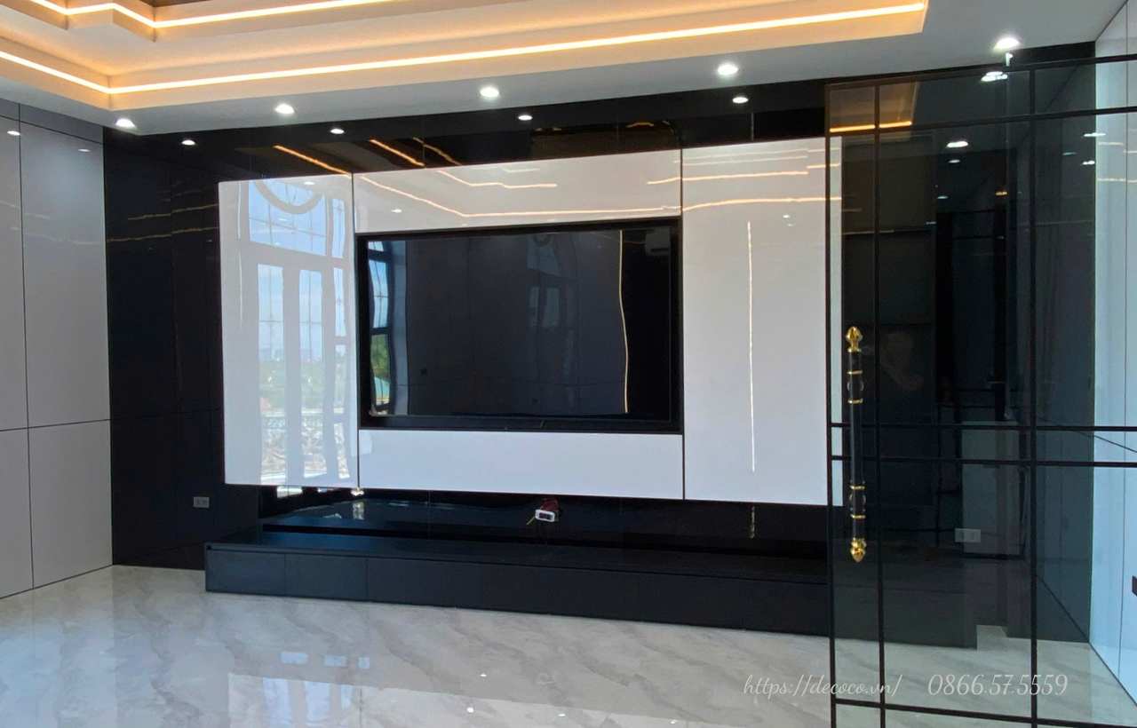 Ốp tường tivi phòng khách