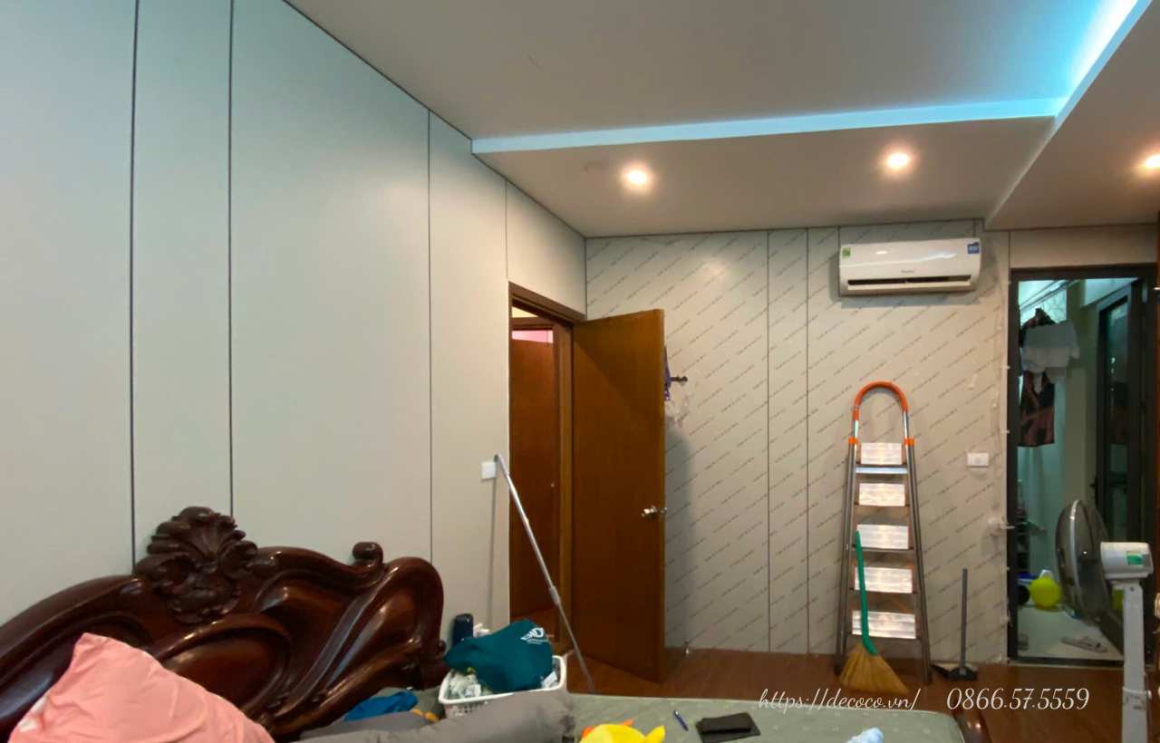 Mẫu ốp tường phòng ngủ chung cư