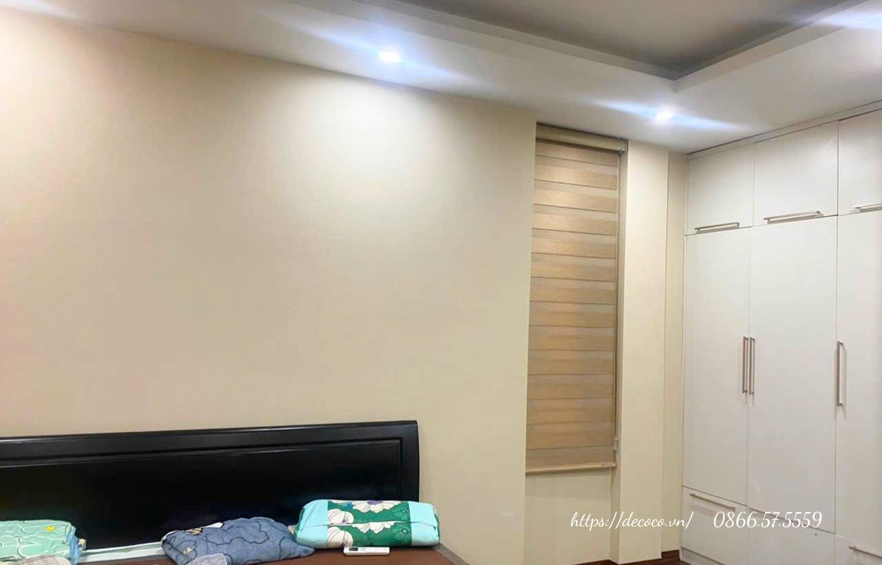 Cream wallpaper installation in Duc Nhuan, Ho Chi Minh City