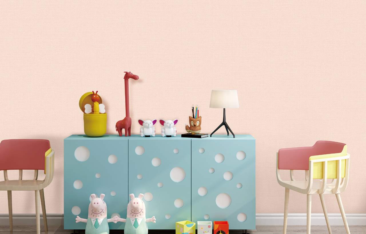 giấy dán tường phòng bé gái tông pastel