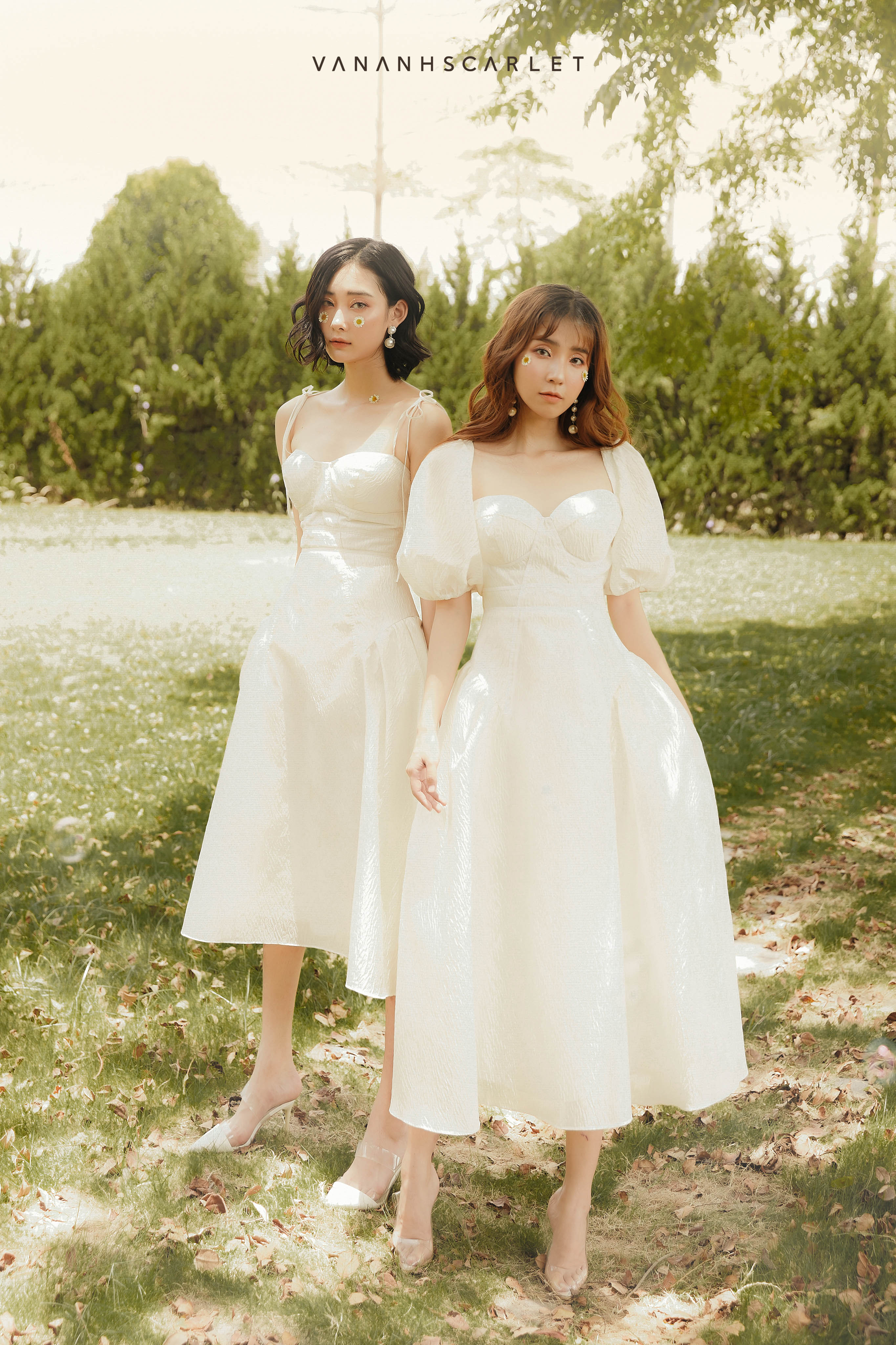 Váy voan maxi công chúa tay dài tay phồng tay bồng cổ chữ V trắng/tím |  Shopee Việt Nam
