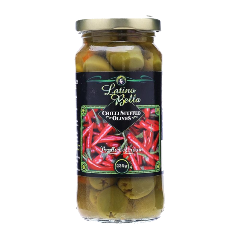 LATINO BELLA Chilli Stuffed Olives 235g