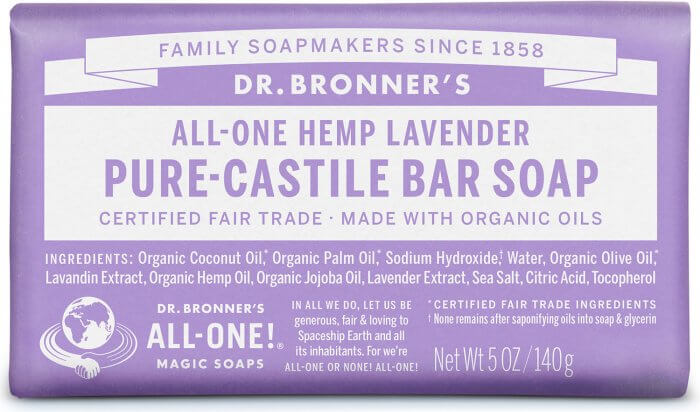 Dr Bronner's bar soap Lavender