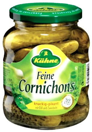 Kuhne Pickled Cornichons 370ml