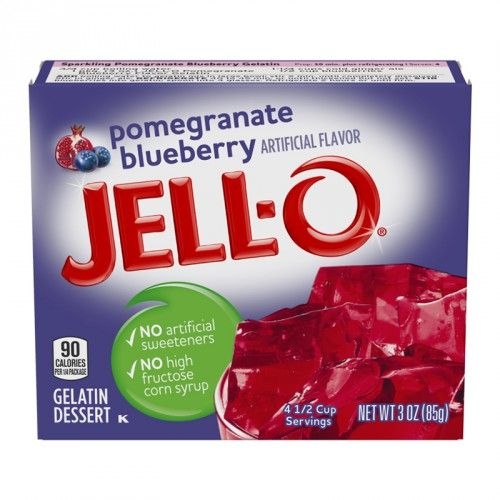 Jello pomegrante blueberry gelatin 85g