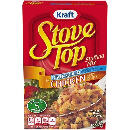 Kraft stuffing mix chicken low sodium 170g