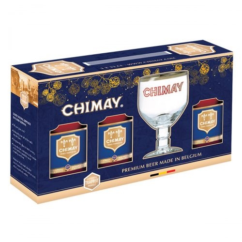 Chimay Xanh Hộp Quà 3 Chai bia + 1 ly