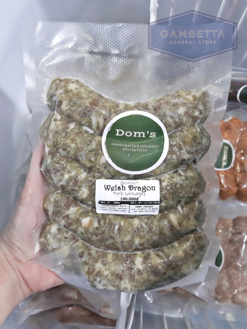 Dom's Welsh Dragon Banges/ Xúc Xích truyền thống xứ Wales 500g