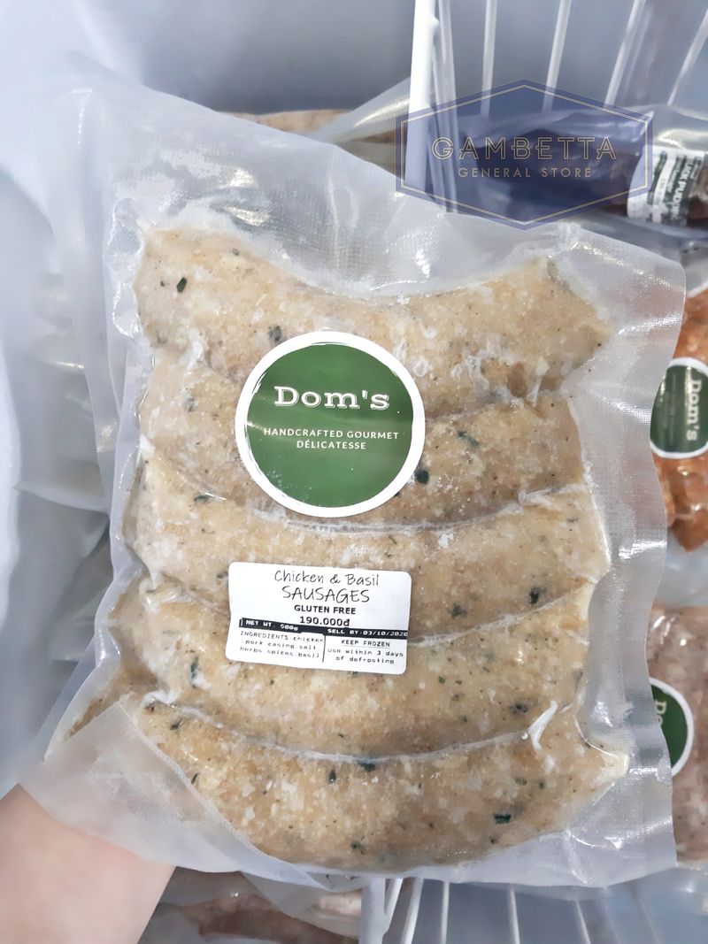 Dom's Chicken & Fresh Basil 500g