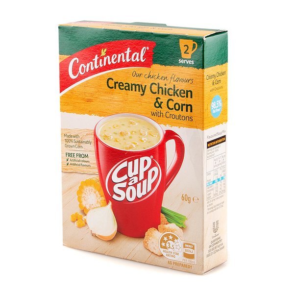 Continental Creamy Chicken & Corn soup with Croutons 60g