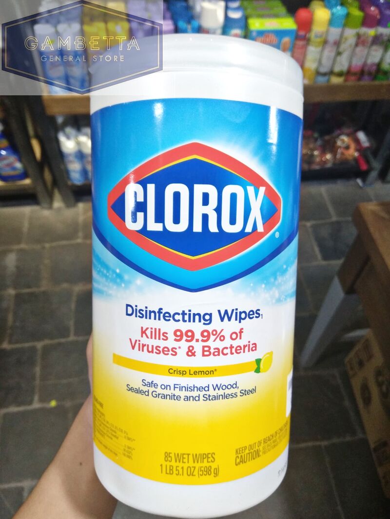 Clorox Crisp Lemon Disinfecting Wipes 85 pieces