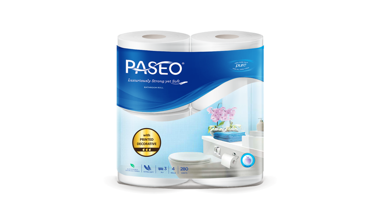 Paseo Bathroom Roll 4 Rolls - 3 ply