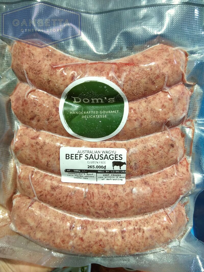 Dom's Wagyu Beef Sausages 500g