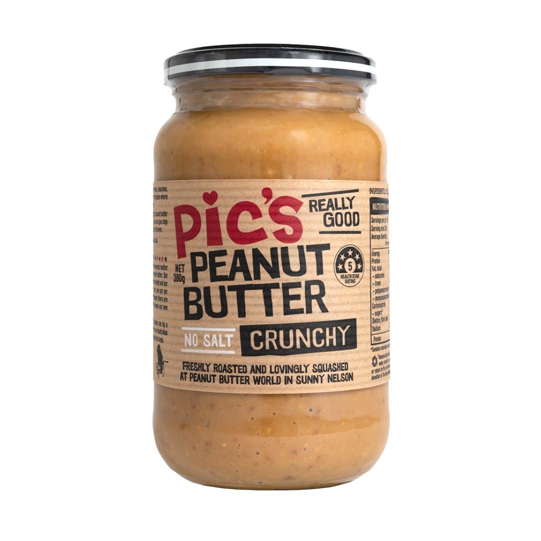 Pic's Peanut Butter Crunchy No Salt 380g