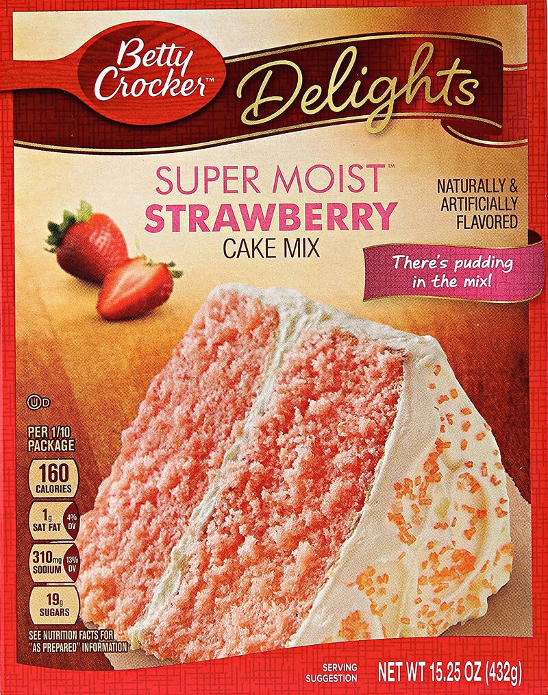 Betty Crocker Delights Super Moist Strawberry Cake Mix 432g