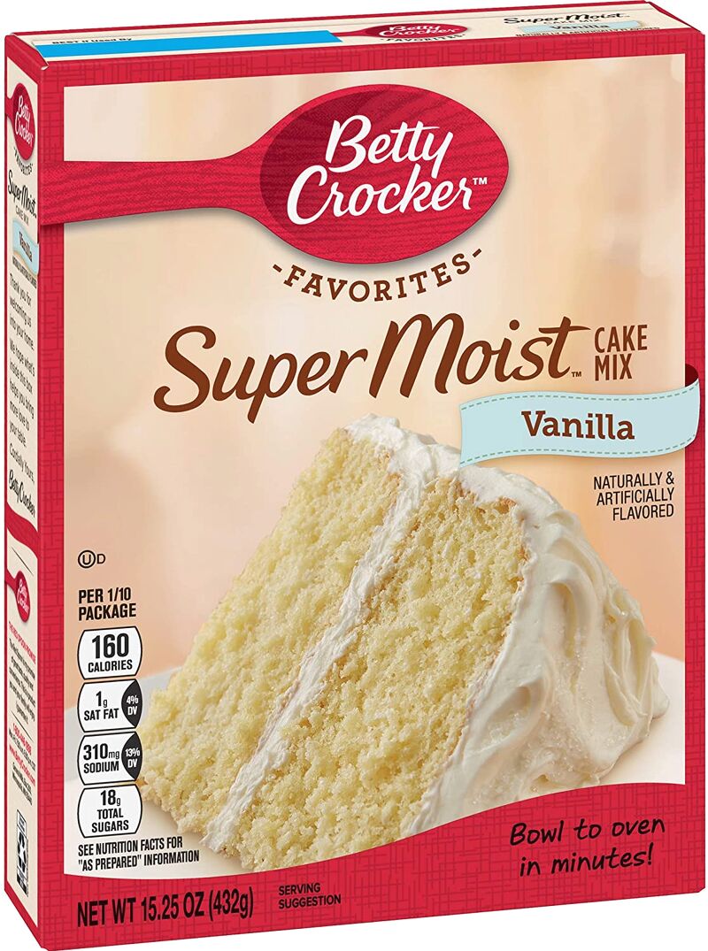 Betty Crocker Super Moist Cake Mix Vanilla 432g