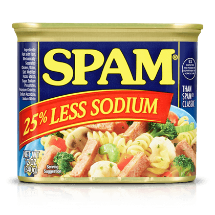 Spam 25% Less Sodium 340g