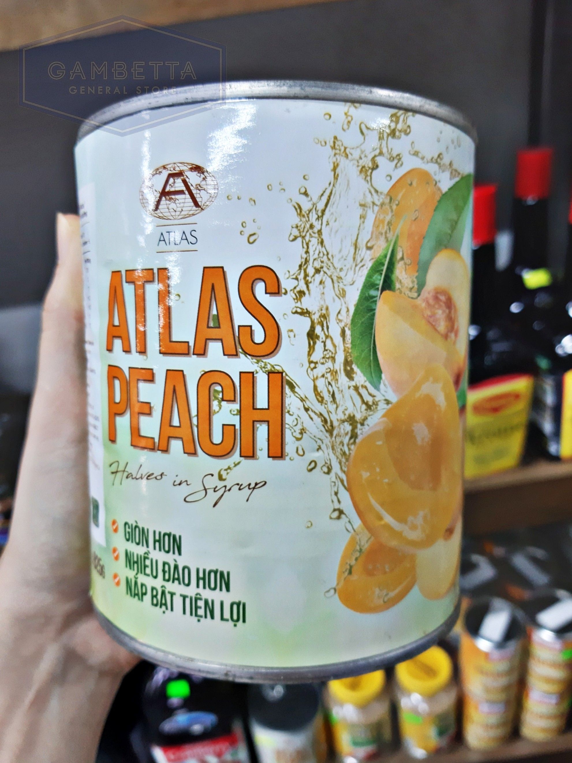 Atlas Peach Đào Đóng Hộp 825g