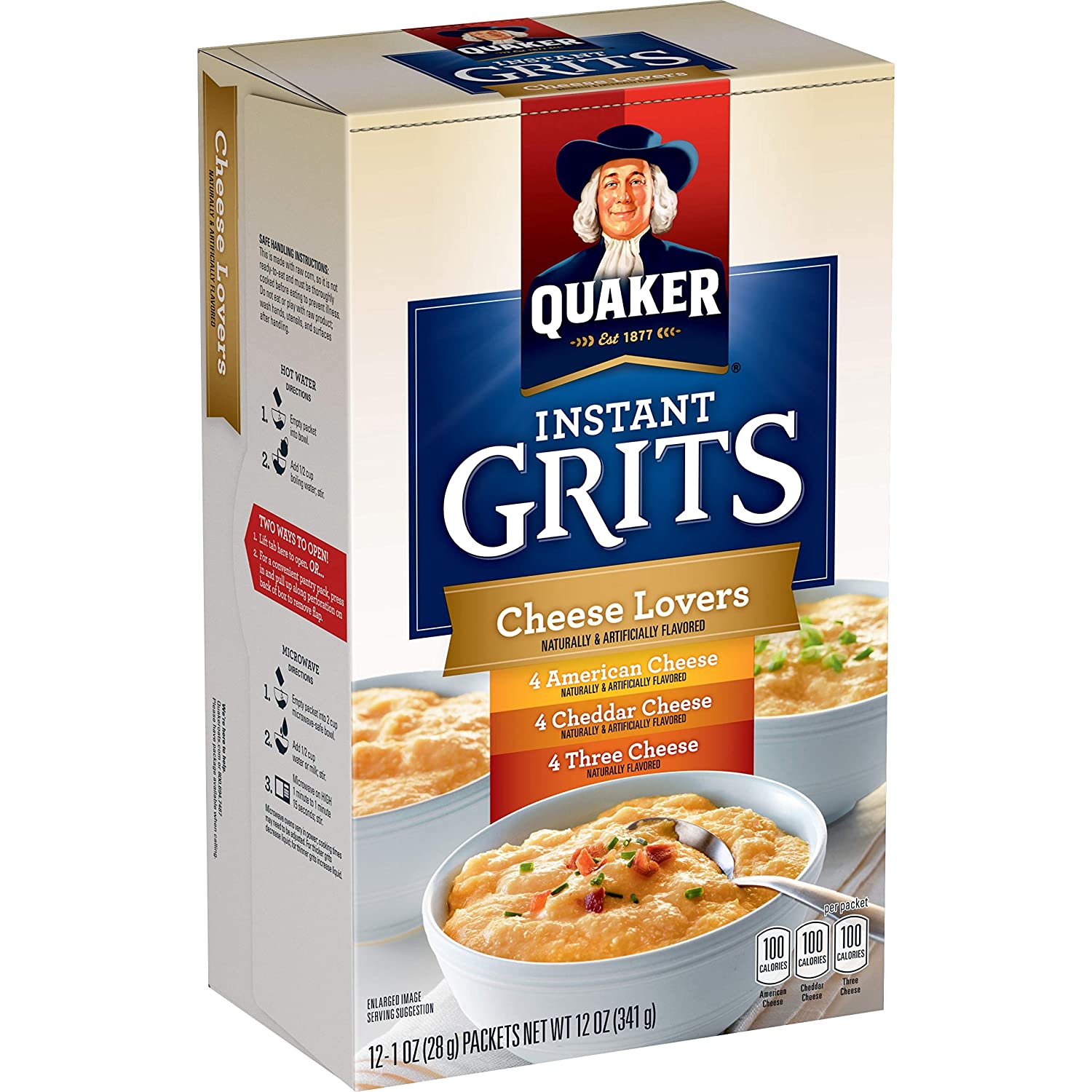 Quaker Instant Grits Cheese Lovers 12 packs