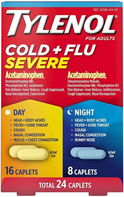 Tylenol Cold Flu Day and Night 24 Caplets