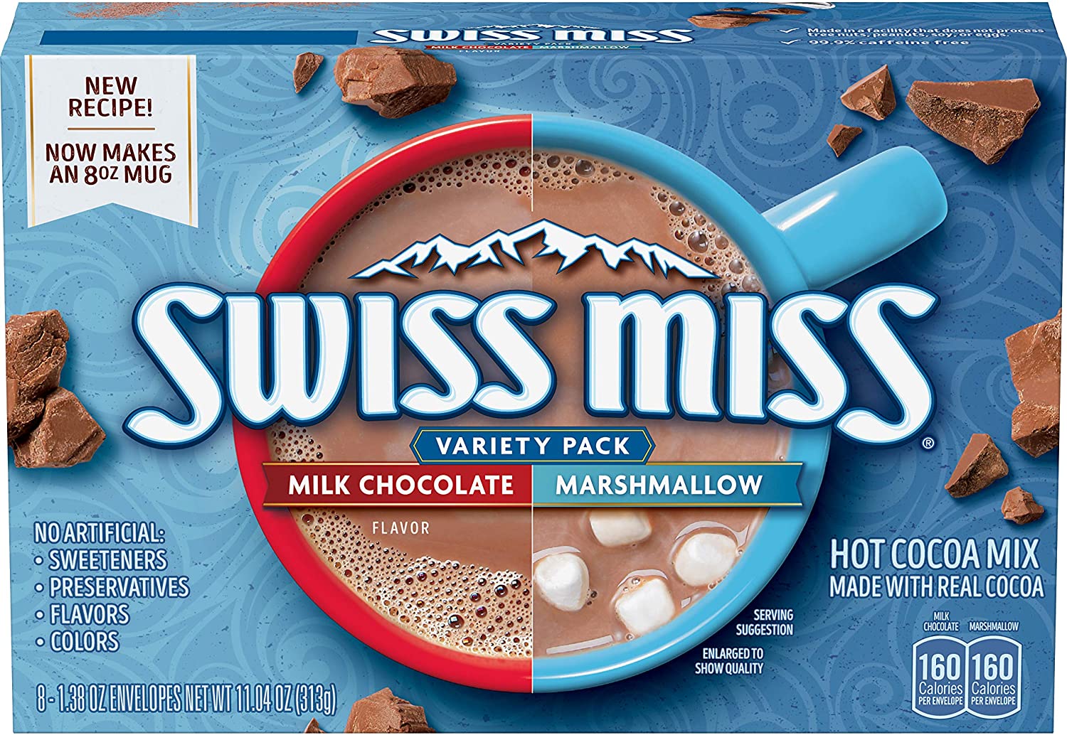 Swiss Miss Variety Pack Milk Chocolate Marshmallow 313g