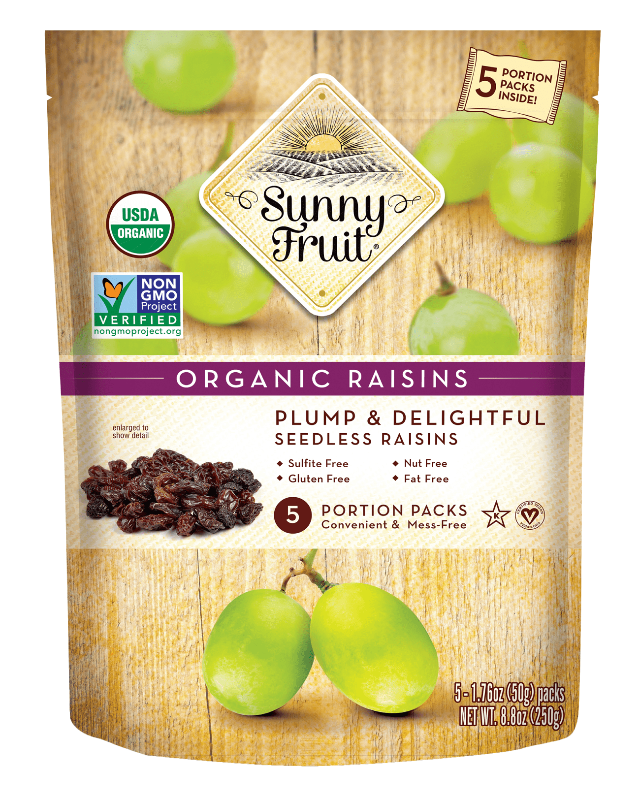 Sunny Fruit Organic Raisins Nho Khô Hữu Cơ 250g