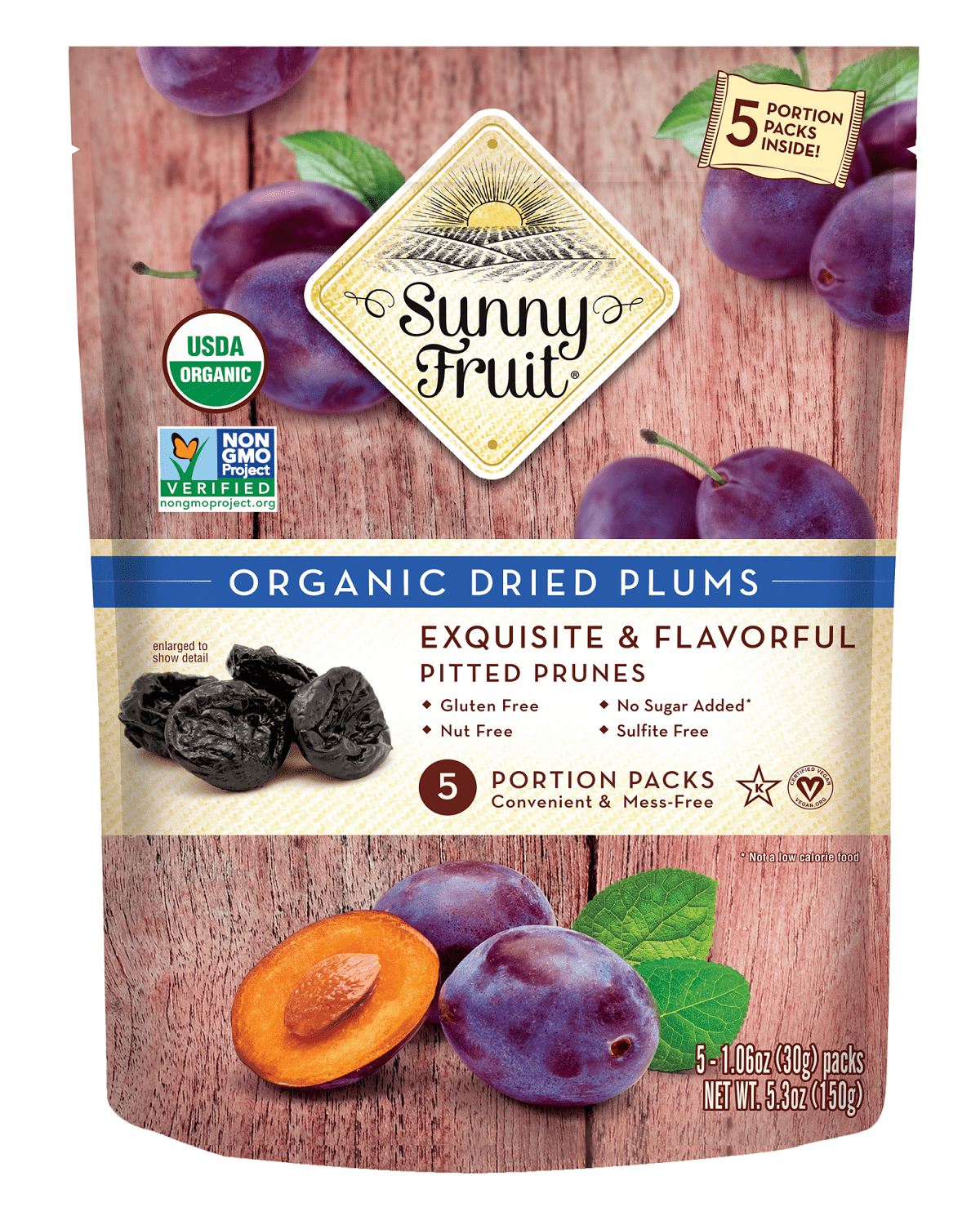 Sunny Fruit Organic Pitted Prunes Mận Khô Hữu Cơ 150g