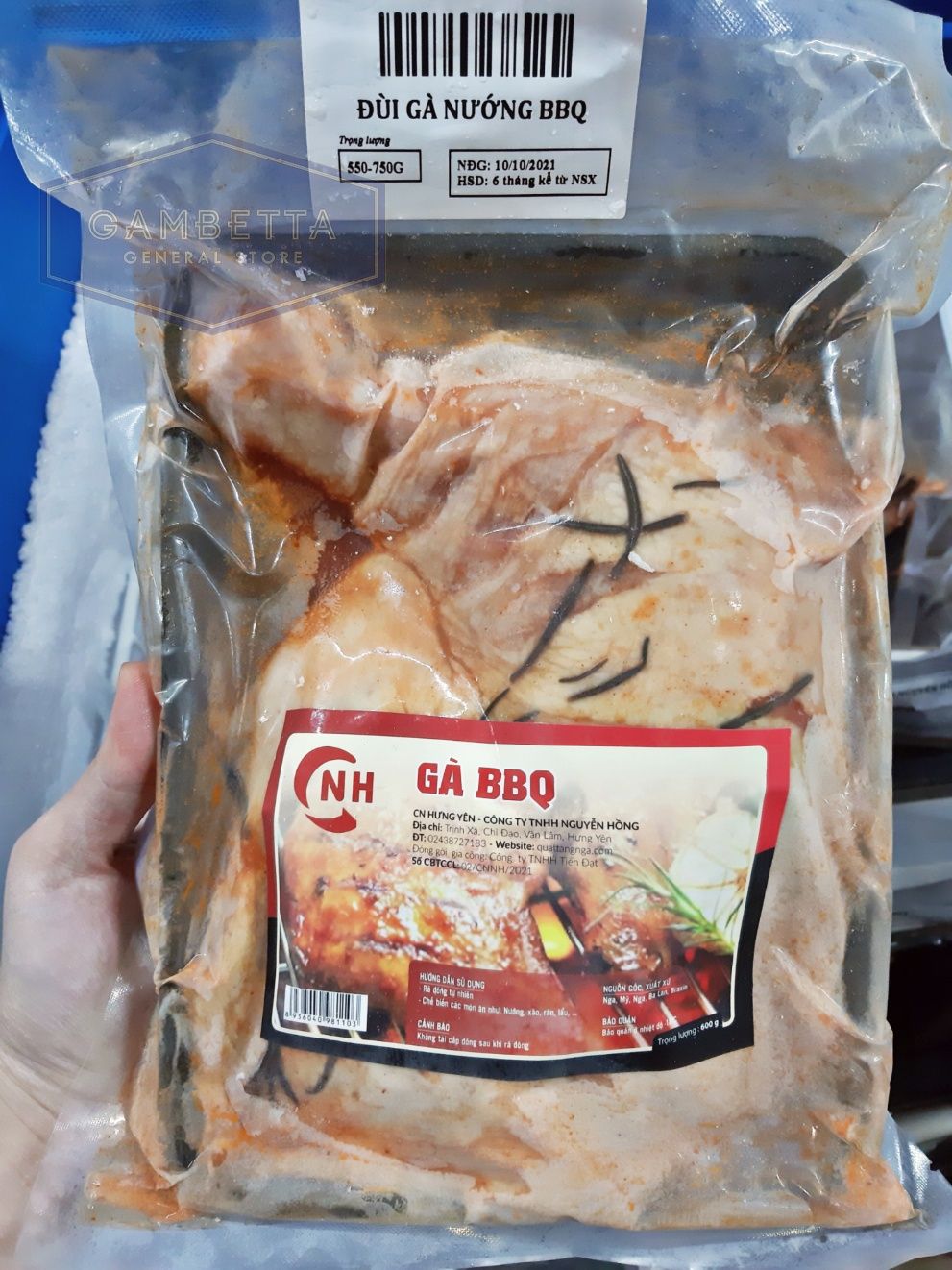 NH Gà ướp sốt BBQ , marinated Chicken 550gram