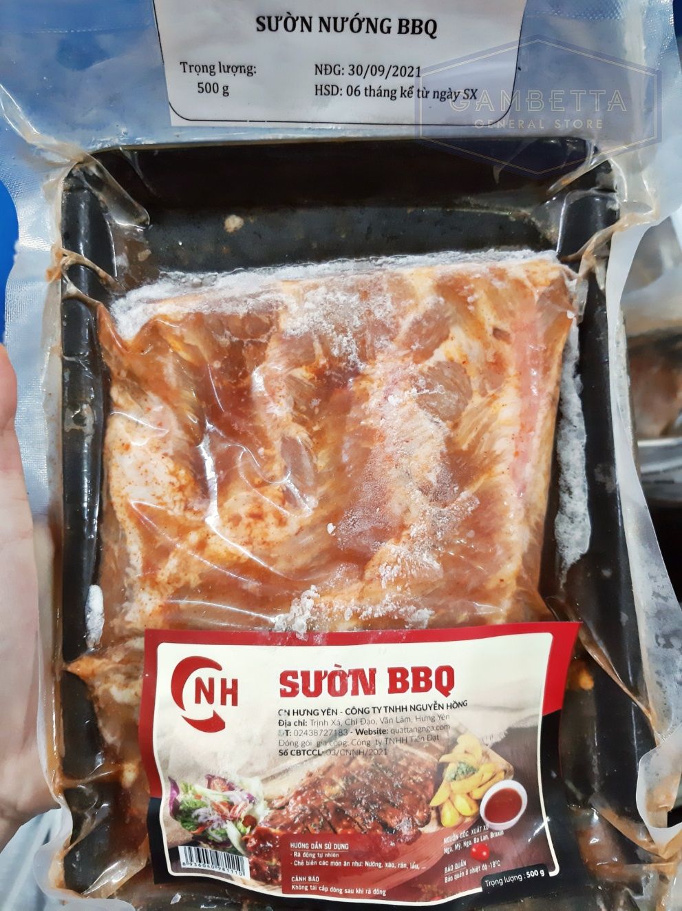 NH Sườn lợn sốt BBQ, marinated BBQ ribs