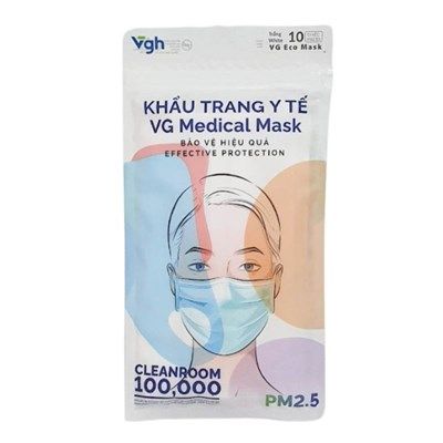 VGH Khẩu trang 3 lớp túi zip 10