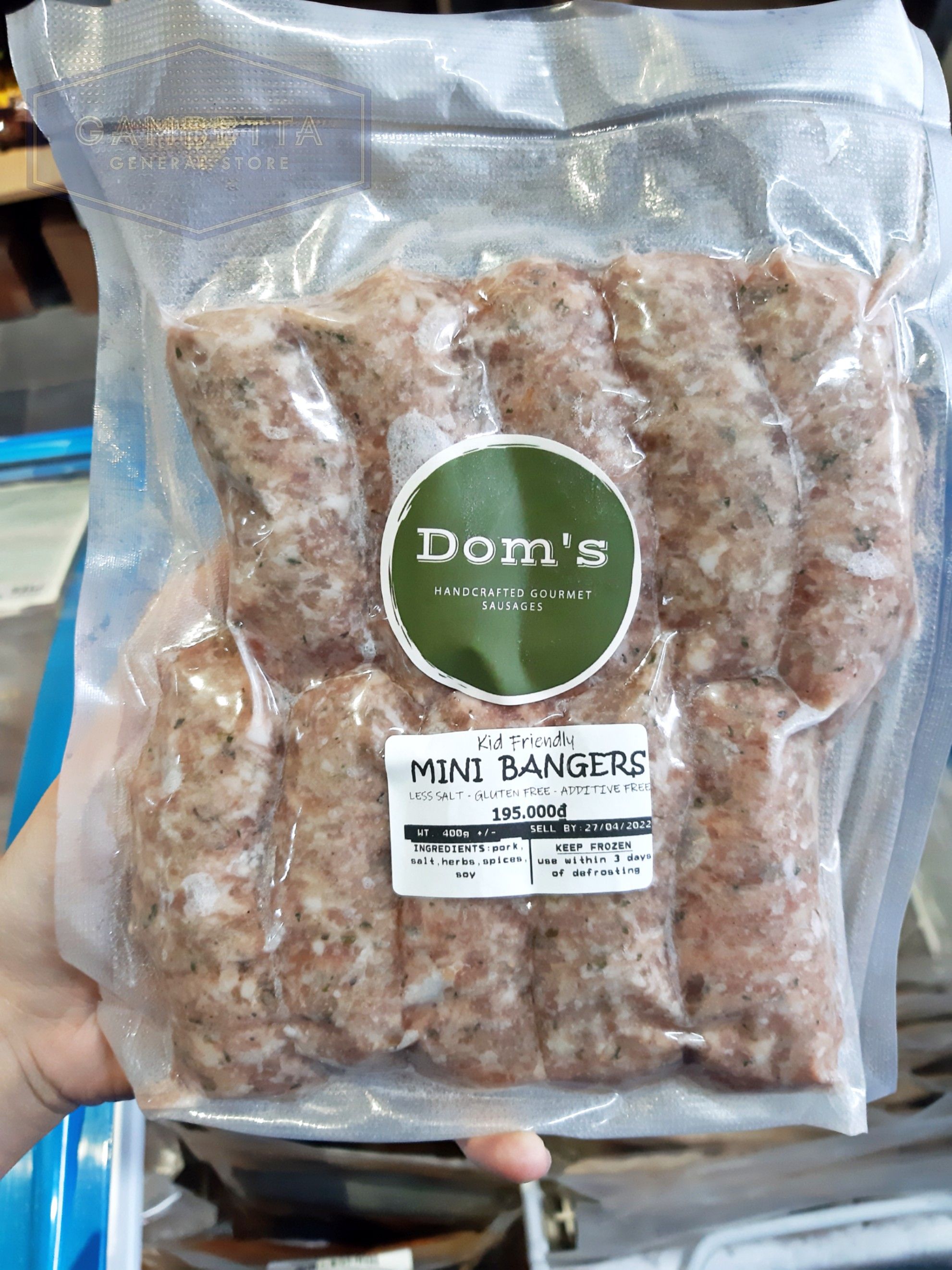 Dom's Mini Bangers 400gram