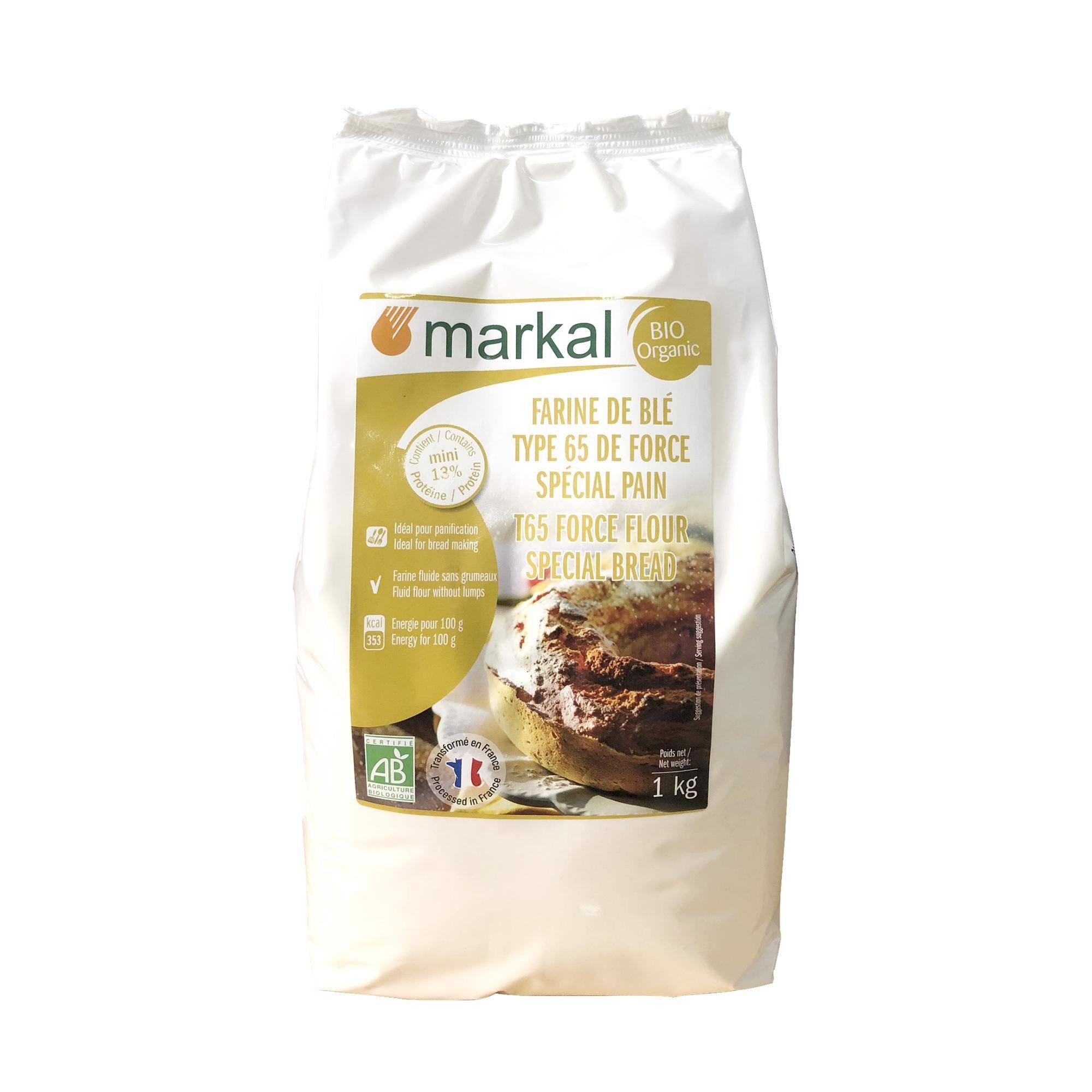 Markal Bio Bột Mỳ Làm Bánh Mỳ  Force Flour Special Bread T65 1kg