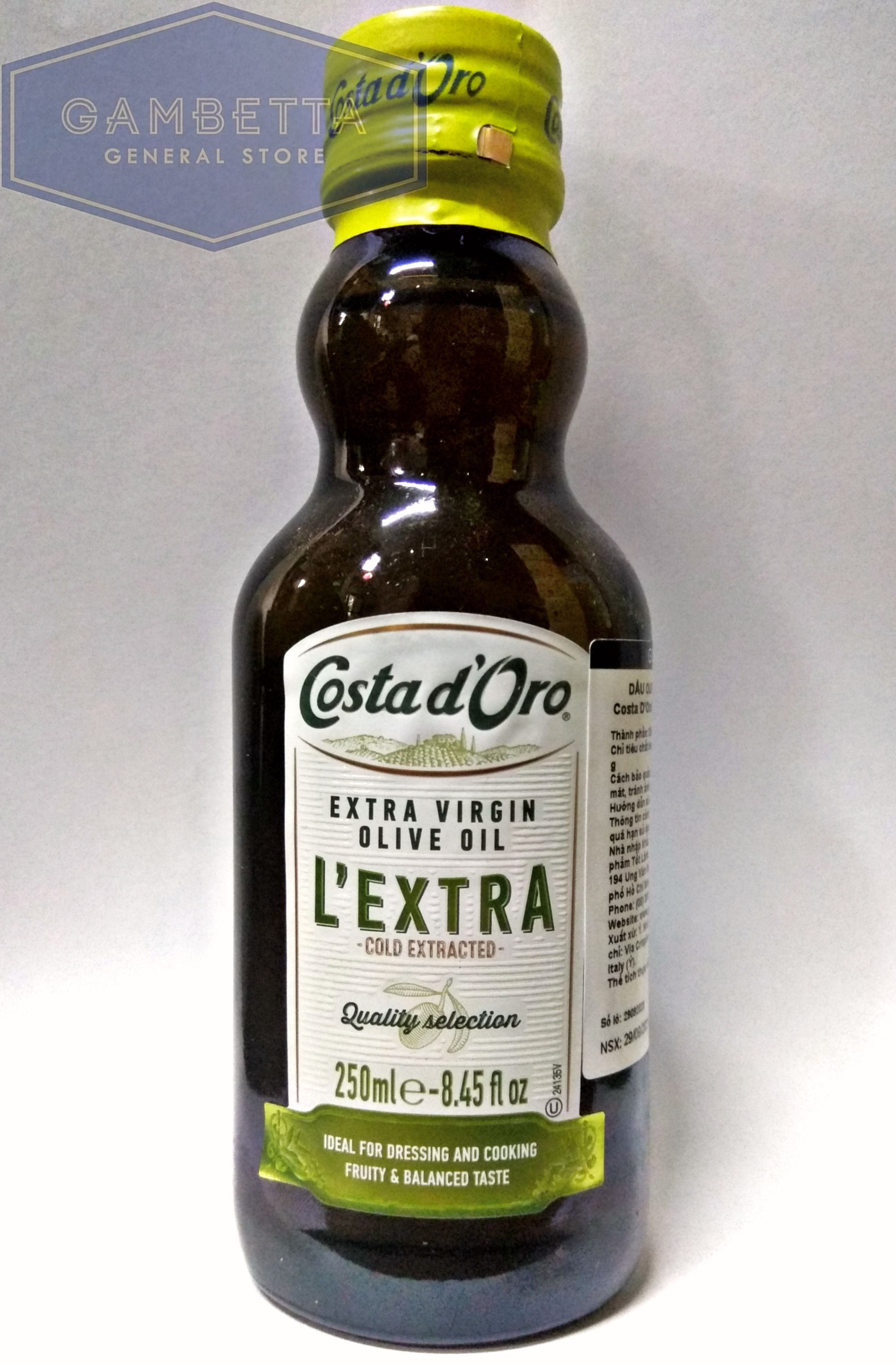 Costa d'oro Extra Virgin Olive Oil 250ml