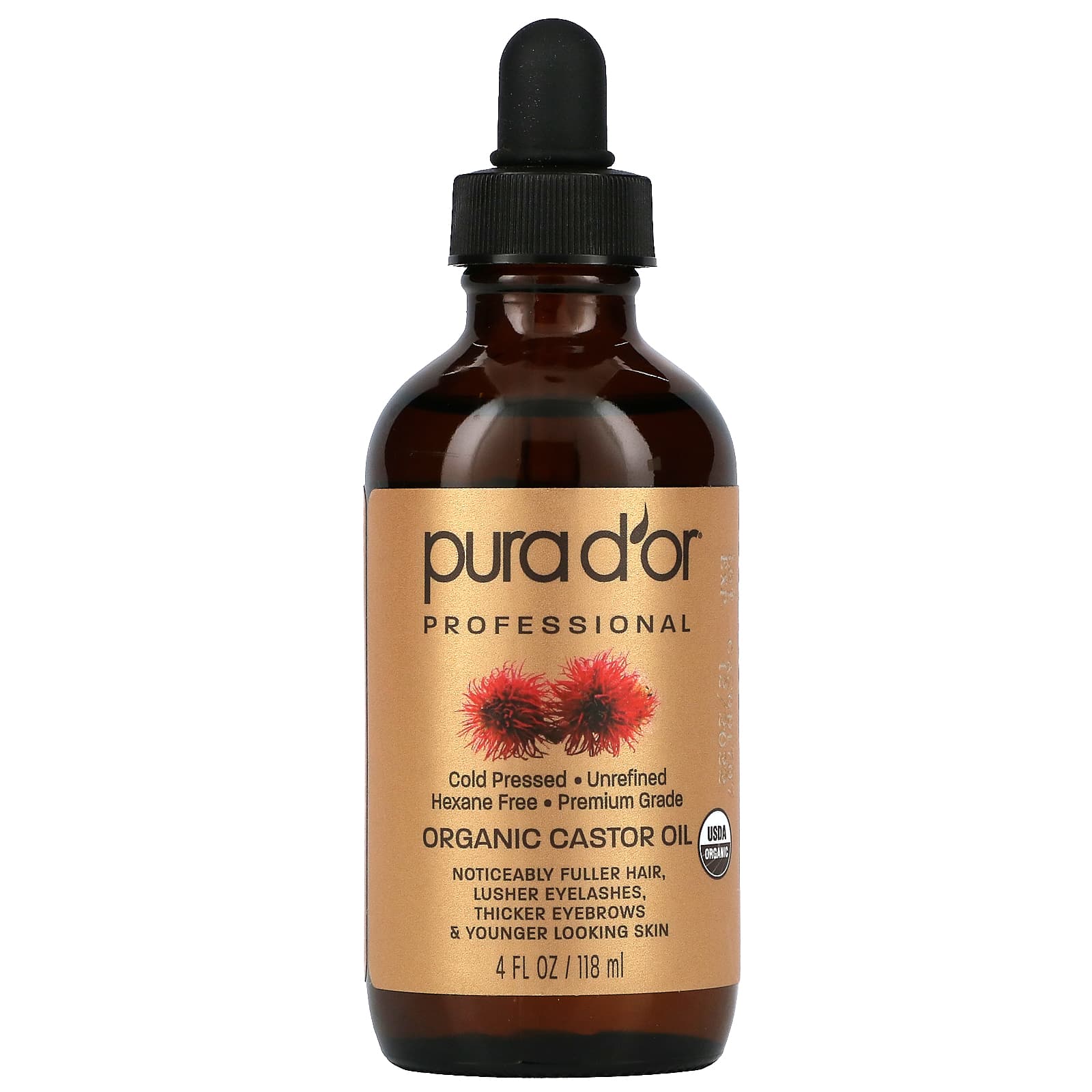 Pura D'or Organic Castor Oild 118ml