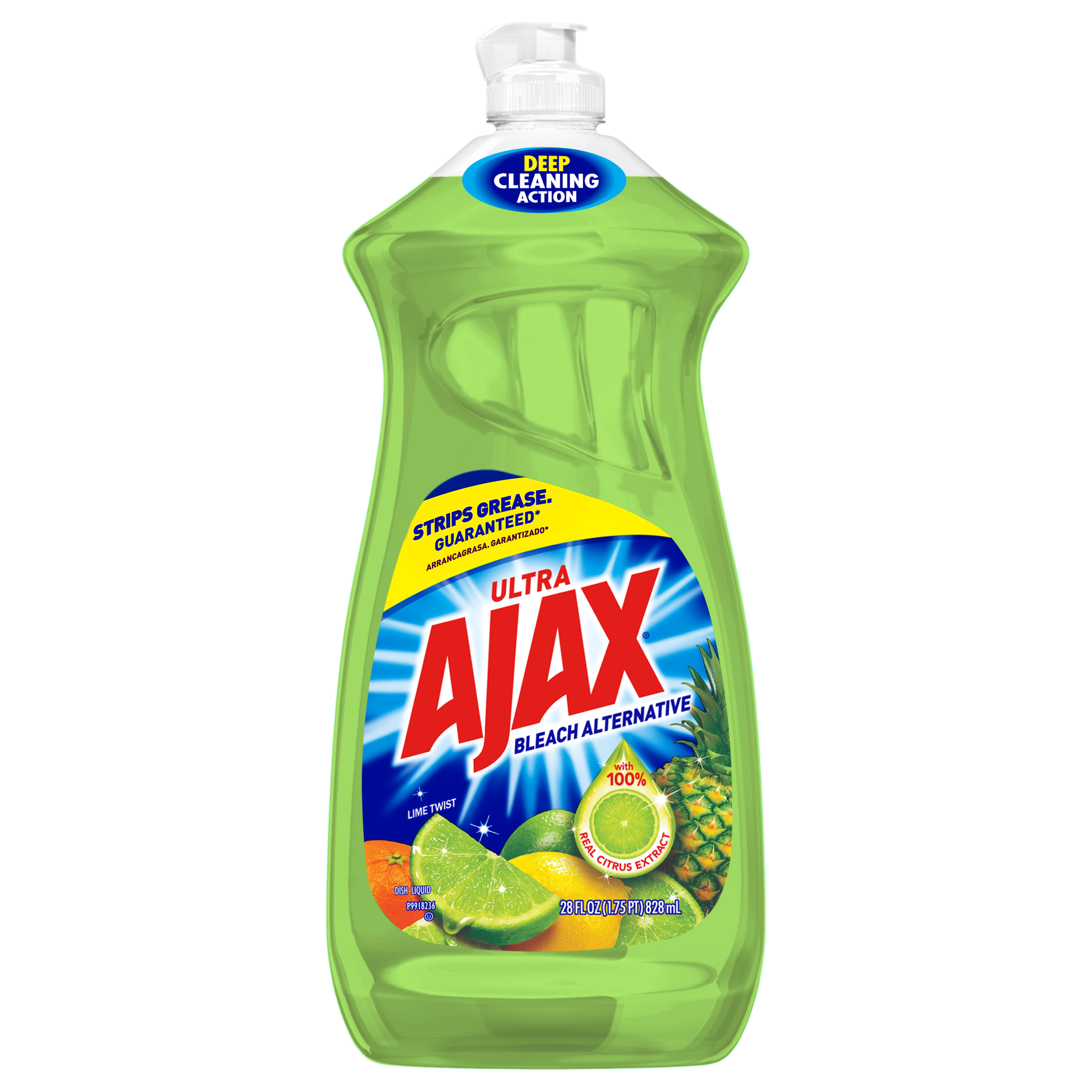 Nước Rửa Bát Ajax Ultra Dish Liquid Vinegar Lime 828 ml