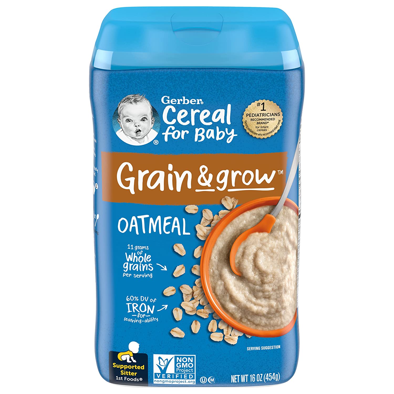 Gerber Ceral for Baby Grain and Grow Oatmeal 454g