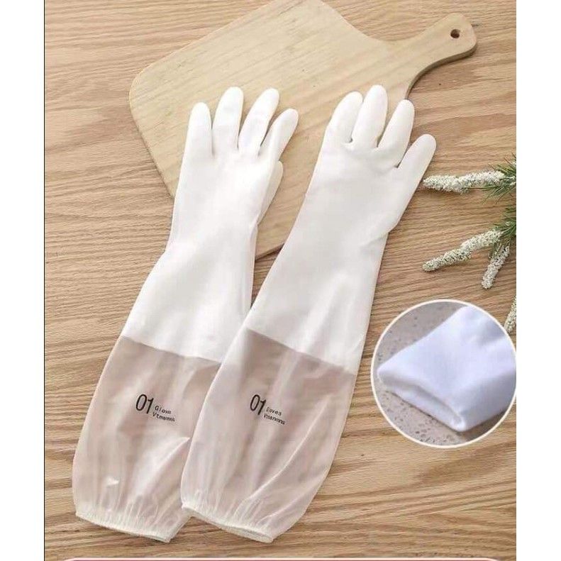 Household Gloves Găng Tay Cao Su có Lót NỈ