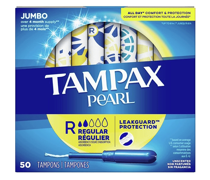 Tampax Pearl Regular 50 Tampons