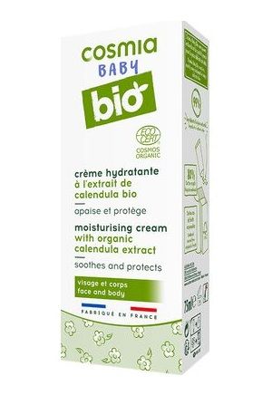 Kem Dưỡng Da Hữu Cơ Dành cho Mặt và Body cho bé Cosmia Baby Bio 75ml