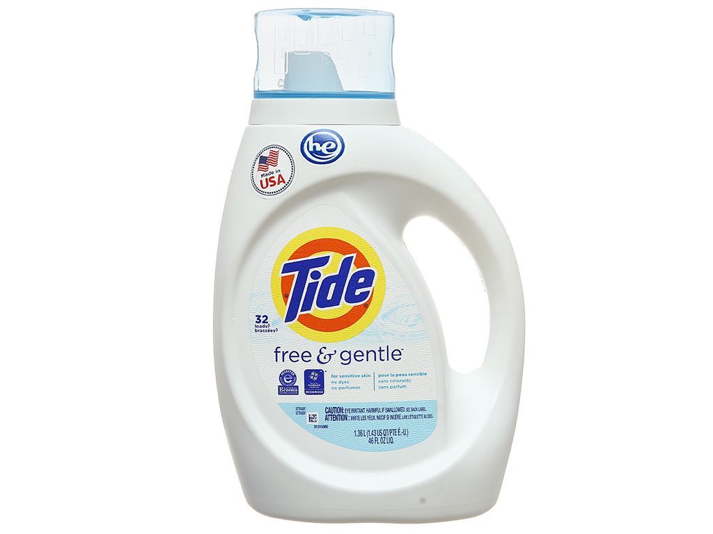 Nước Giặt Tide Free & Gentle 1.36L