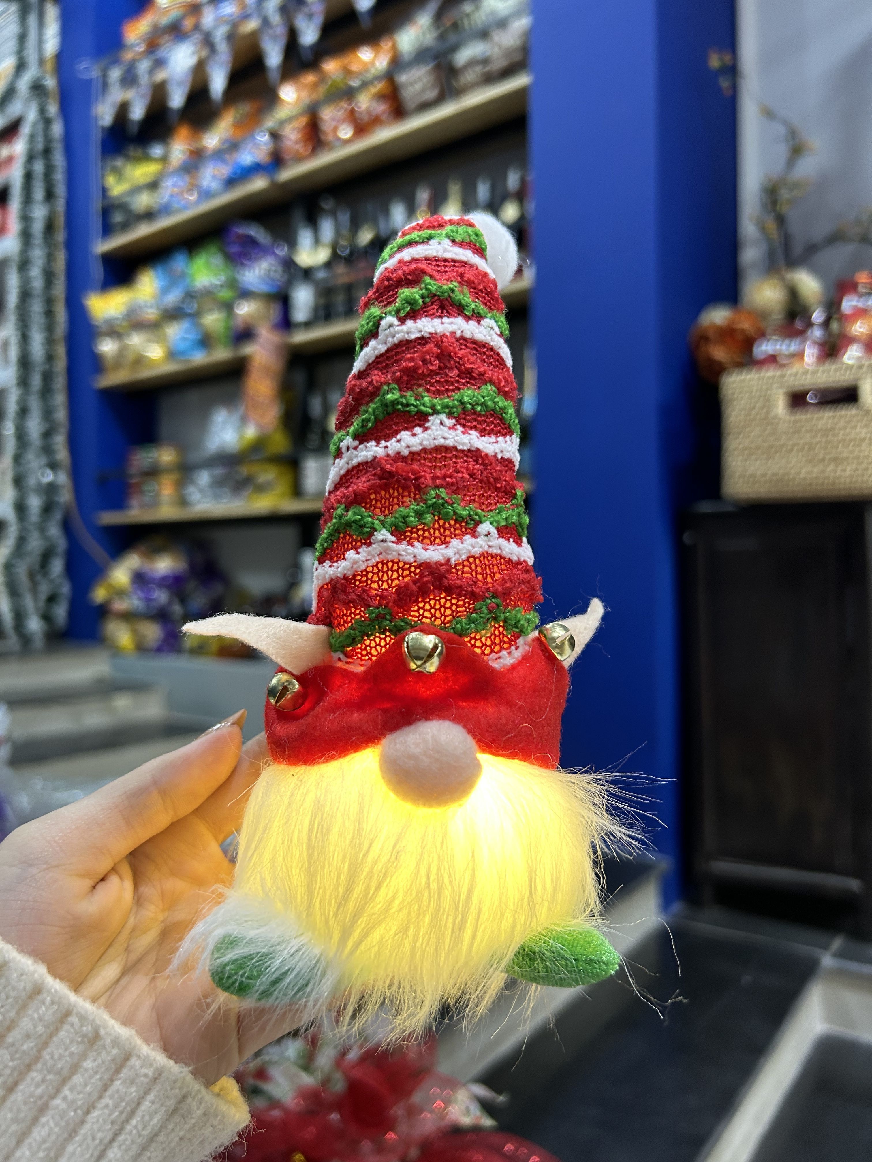 Noel Faceless Gnome Bell With Light