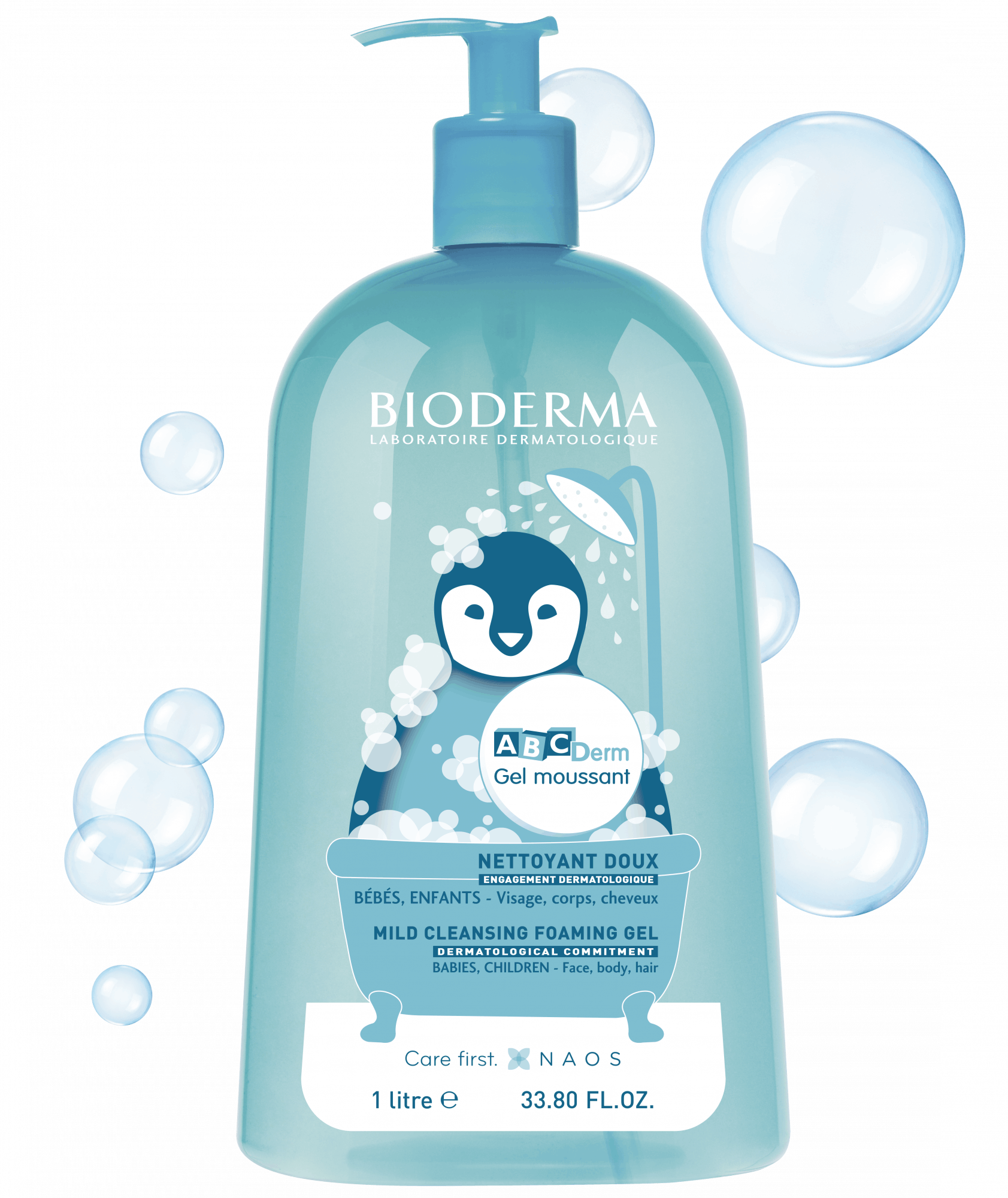 Bioderma Mild Cleansing Foaming Gel Babies, Children - Face, Body, Hair 1L