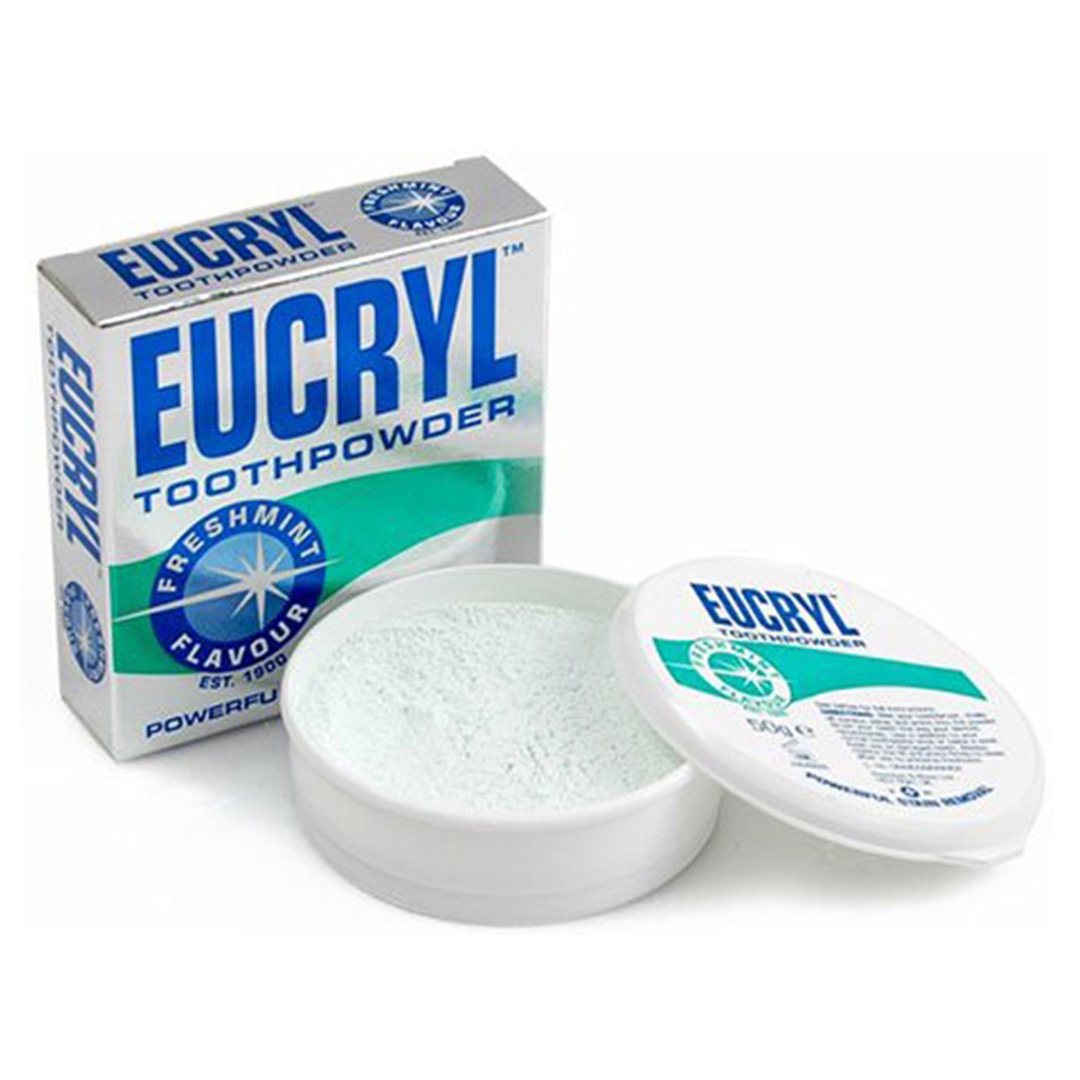 Eucryl Toothpowder Bột Tẩy Trắng Răng Bạc Hà 50g