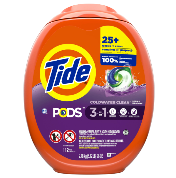 Tide Pods Cold Water Clean Spring Meadow 3in1 112 Capsules