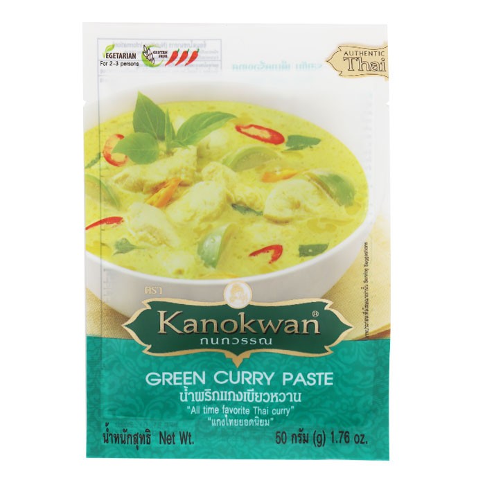 Kanokwan Green Curry Paste - Sốt Gia Vị Cà Ri Xanh 30g