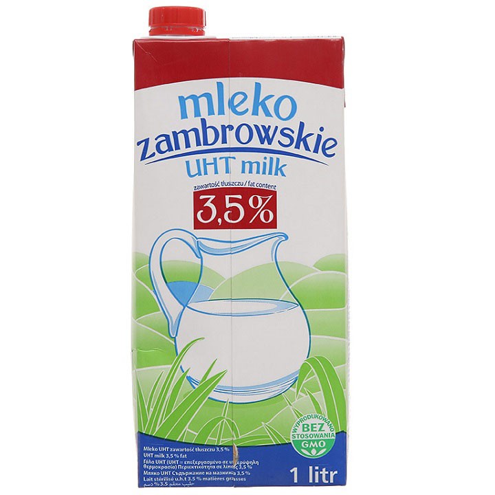 Sữa Tươi Tiệt Trùng Mleko Zambrowskie 3.5% Béo 1L