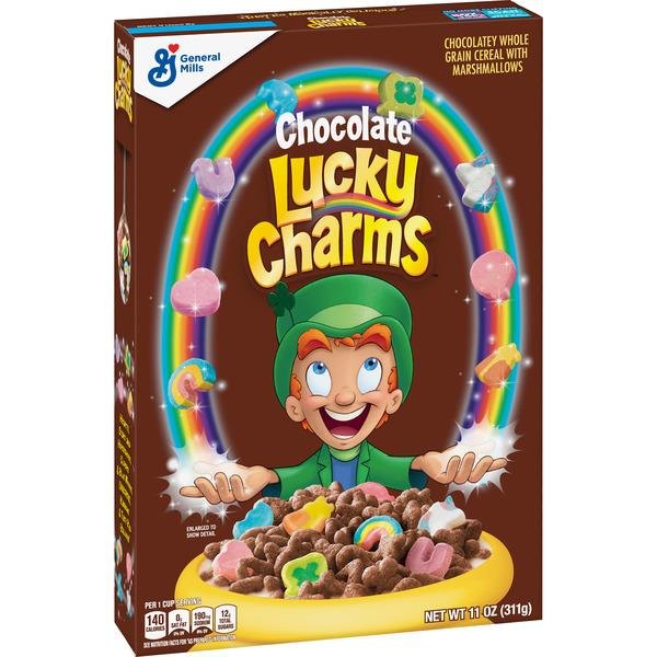 Lucky Charm Chocolate Whole Grain Cereal With Marshmallows 311g