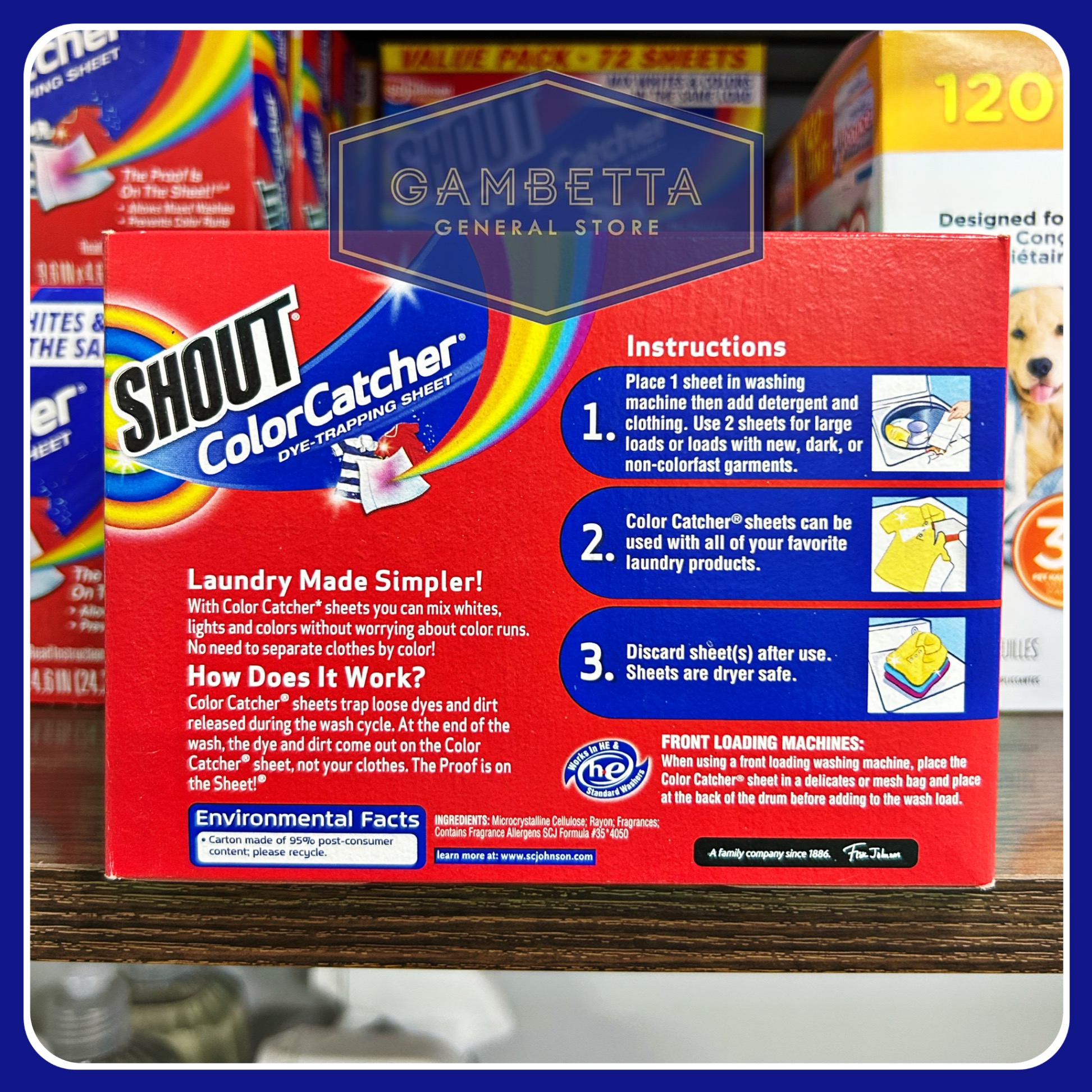 Shout Color Catcher Giấy Hút Màu 72 sheets