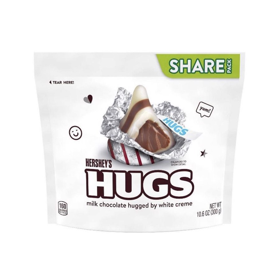 Hershey's Hugs Milk Chocolate Hugged by White Creme 300g